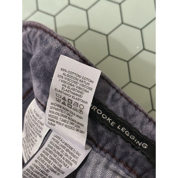 LUCKY‎ BRAND WOMENS PANTS SIZE 6/28 BROOKE LEGGING PURPLE MID RISE VELVET - Picture 6 of 11